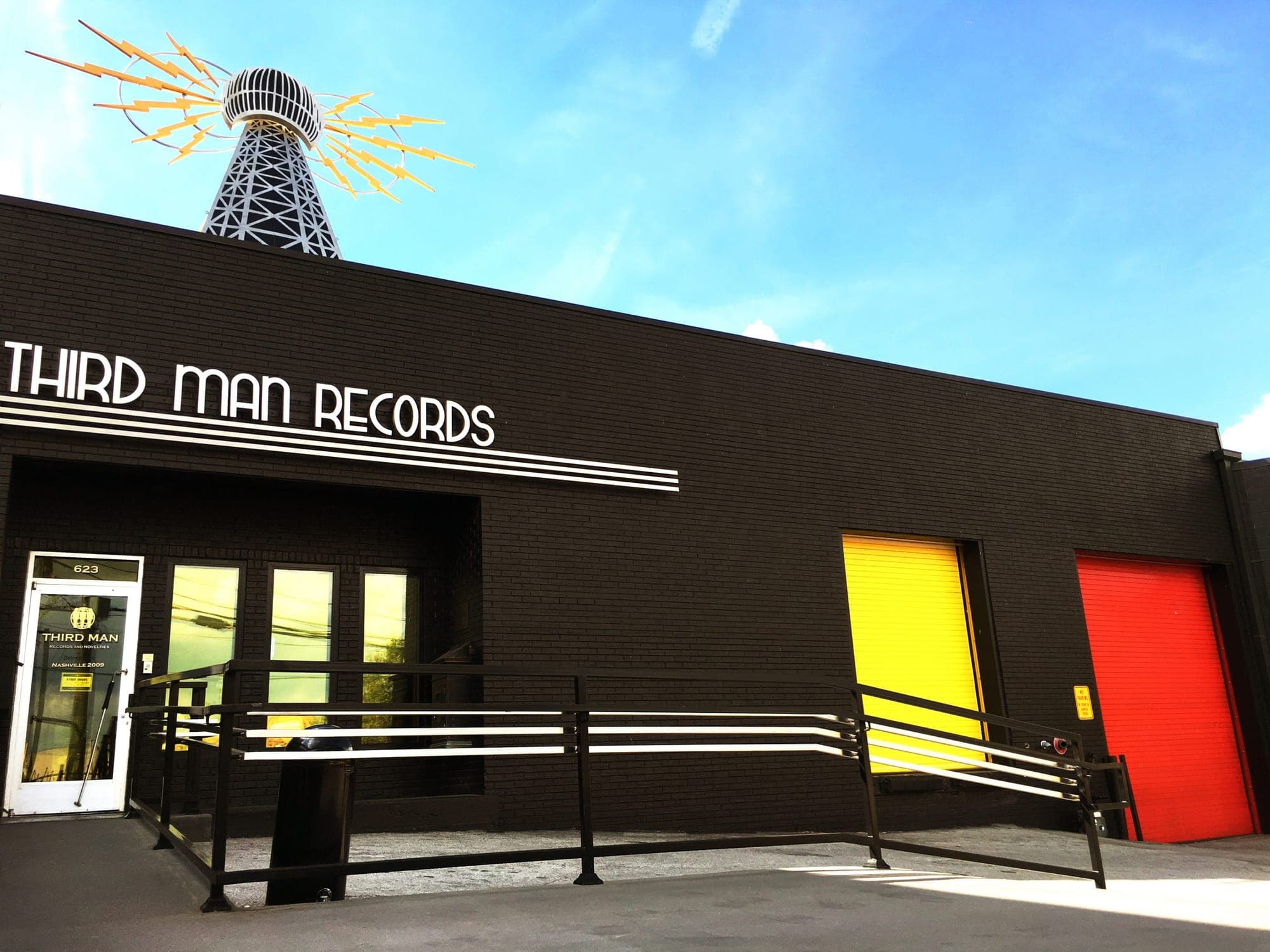 Third Man Records distinctive yellow and black storefront