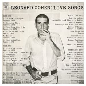 Live Songs - Leonard Cohen
